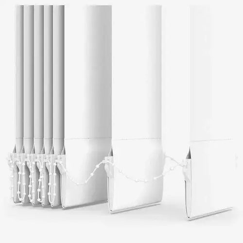 Aspen White Blackout 89mm Vertical Blind Replacement Slats - Vertical Blind Parts